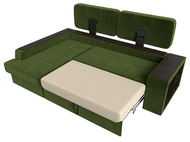 Угловой диван Брюссель, Зеленый/бежевый (вельвет) в Элисте - изображение 5