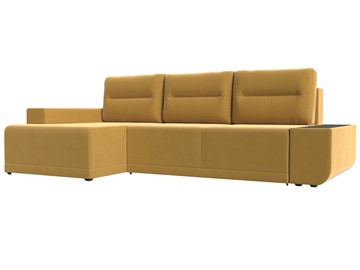 Угловой диван для гостиной Чикаго, Желтый (микровельвет) в Элисте