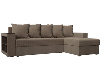 Угловой диван с оттоманкой Дубай Лайт, Корфу 03 (рогожка) в Элисте