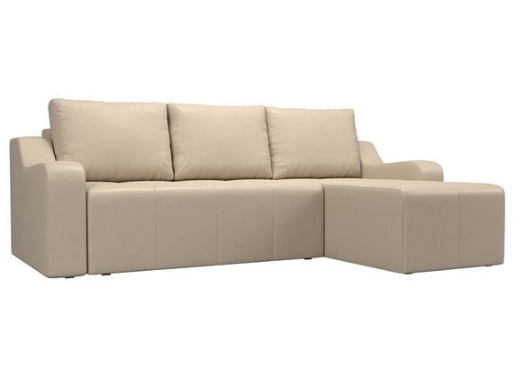 Угловой диван для гостиной Элида, Бежевый (экокожа) в Элисте - изображение