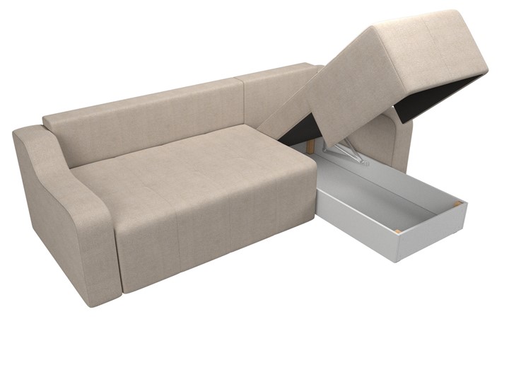Угловой диван для гостиной Элида, Бежевый (рогожка) в Элисте - изображение 6