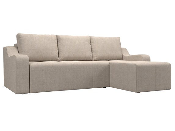 Угловой диван для гостиной Элида, Бежевый (рогожка) в Элисте - изображение