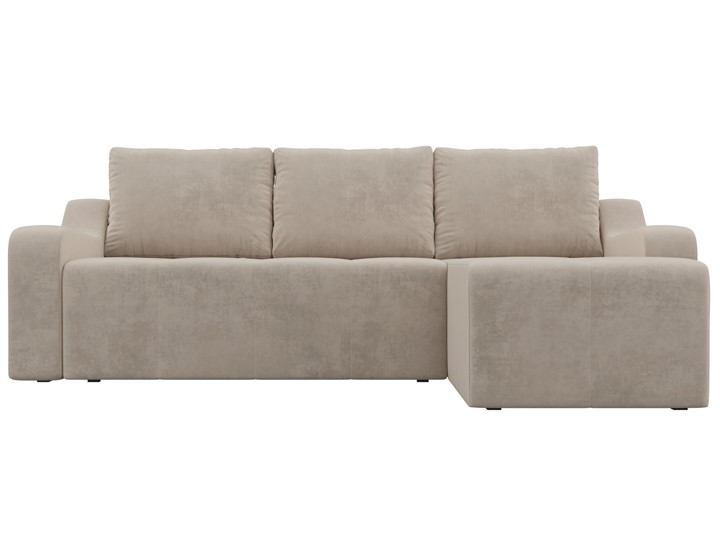 Угловой диван для гостиной Элида, Бежевый (велюр) в Элисте - изображение 2