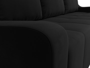 Угловой диван для гостиной Элида, Черный (велюр) в Элисте - предосмотр 4