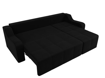 Угловой диван для гостиной Элида, Черный (велюр) в Элисте - предосмотр 7