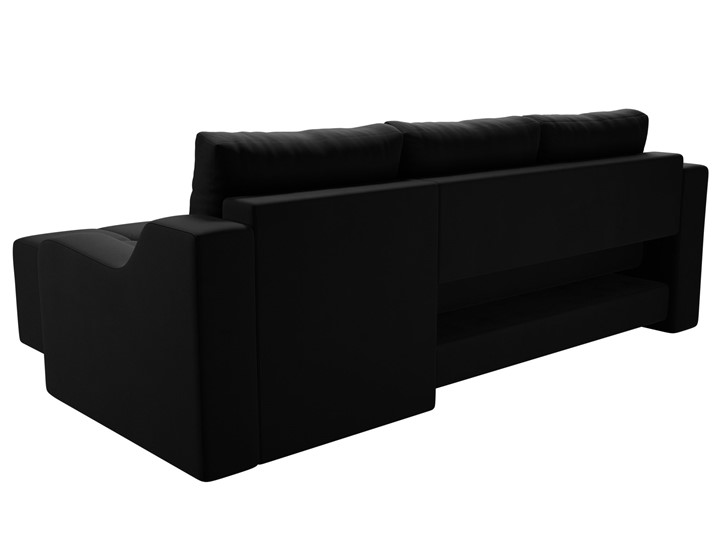 Угловой диван для гостиной Элида, Черный (велюр) в Элисте - изображение 8