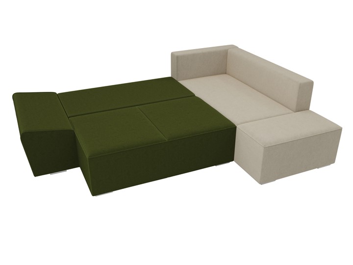 Угловой диван Хавьер, Зеленый/Бежевый (микровельвет) в Элисте - изображение 7