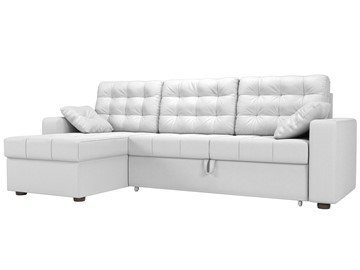 Угловой раскладной диван Камелот, Белый (экокожа) в Элисте - предосмотр