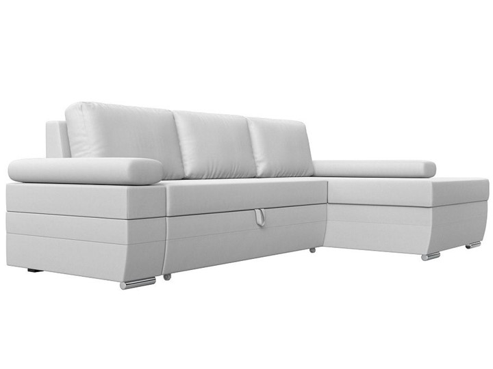 Угловой диван с оттоманкой Канкун, Белый (экокожа) НПБ в Элисте - изображение 6