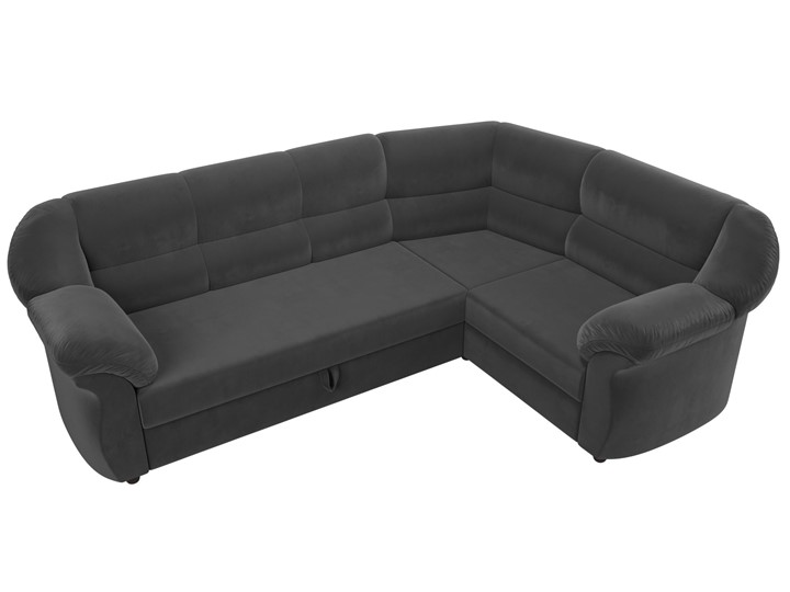 Угловой диван для гостиной Карнелла, Серый (велюр) в Элисте - изображение 5