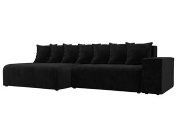 Угловой диван для гостиной Кёльн, Черный (велюр) в Элисте