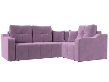 Угловой диван для гостиной Кембридж, Сиреневый (микровельвет) в Элисте - предосмотр