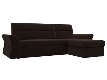 Угловой раскладной диван Клайд, Коричневый (микровельвет) в Элисте - предосмотр
