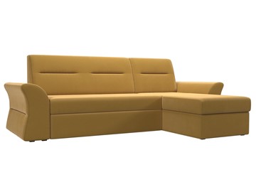 Угловой раскладной диван Клайд, Желтый (микровельвет) в Элисте - предосмотр