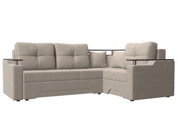Угловой диван для гостиной Комфорт, Бежевый (рогожка) в Элисте - предосмотр