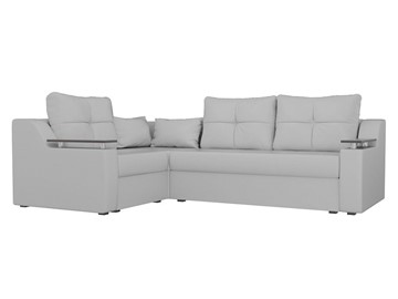 Угловой раскладной диван Кронос боннель, Белый (Экокожа) в Элисте - предосмотр