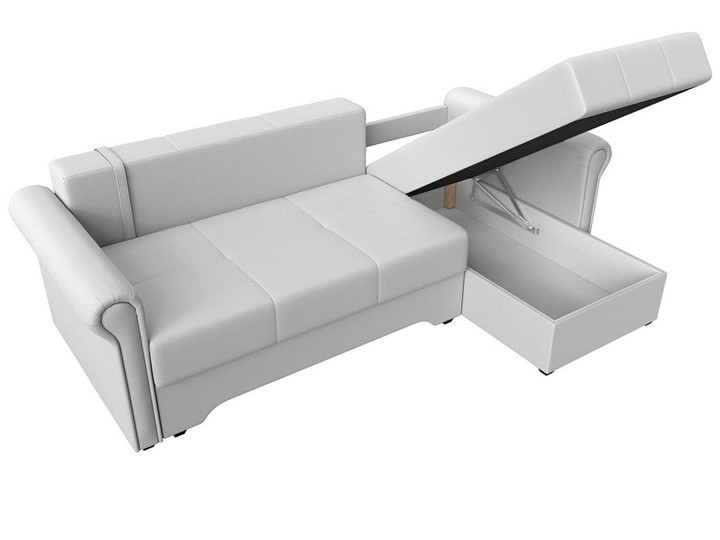 Угловой диван Леон боннель, Белый (Экокожа) в Элисте - изображение 3