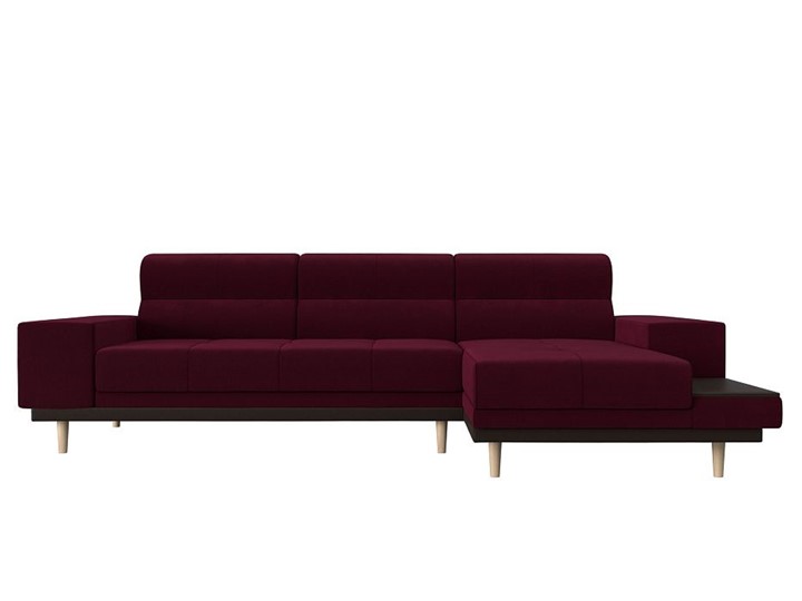 Угловой диван Леонардо, Бордовый (Микровельвет) в Элисте - изображение 1