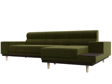 Угловой диван Леонардо, Зеленый (Микровельвет) в Элисте - предосмотр