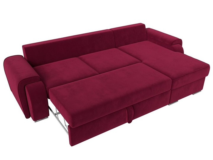 Угловой диван Лига-025, Бордовый (Микровельвет) в Элисте - изображение 1