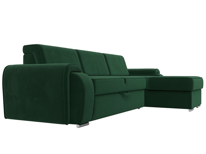 Угловой раскладной диван Лига-025, Зеленый (Велюр) в Элисте - изображение 5