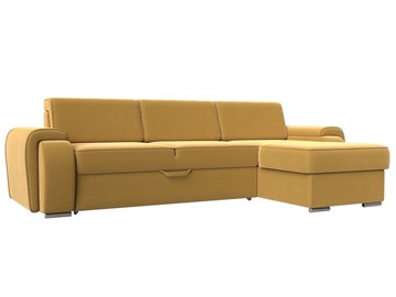 Угловой диван Лига-025, Желтый (Микровельвет) в Элисте