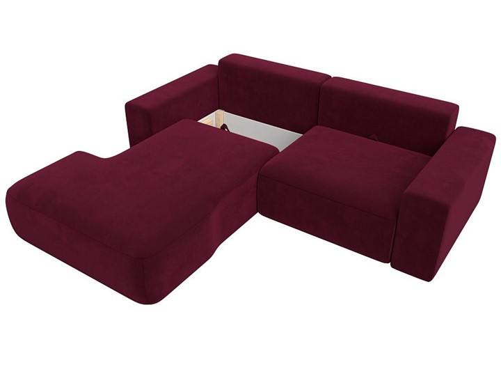 Угловой диван Лига-036 Классик, Бордовый (Микровельвет) в Элисте - изображение 1