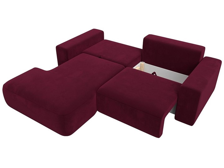 Угловой диван Лига-036 Классик, Бордовый (Микровельвет) в Элисте - изображение 2