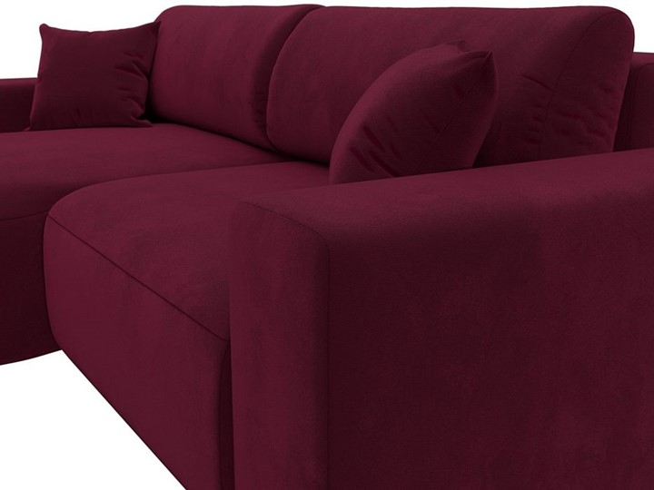 Угловой диван Лига-036 Классик, Бордовый (Микровельвет) в Элисте - изображение 6