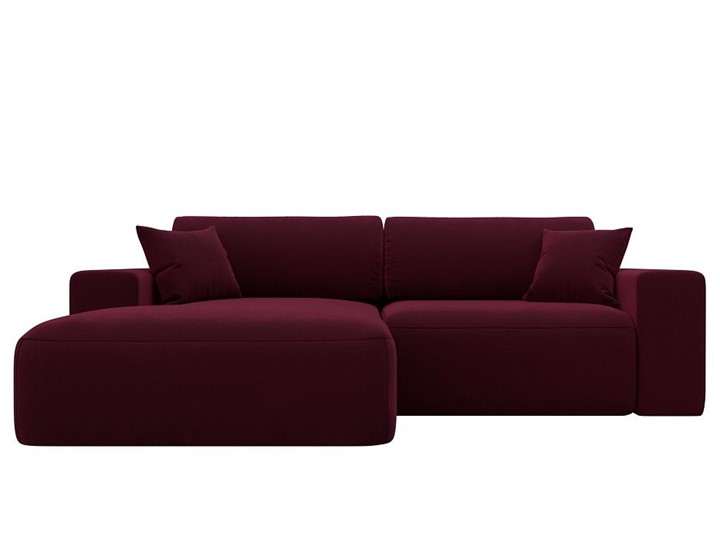 Угловой диван Лига-036 Классик, Бордовый (Микровельвет) в Элисте - изображение 8