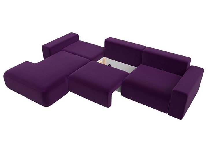 Угловой диван Лига-036 Классик лонг, Фиолетовый (Микровельвет) в Элисте - изображение 2