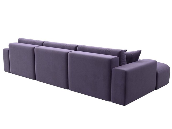 Угловой диван Лига-036 Классик лонг, Фиолетовый (велюр) в Элисте - изображение 5