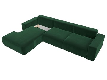 Угловой диван Лига-036 Классик лонг, Зеленый (велюр) в Элисте - предосмотр 1