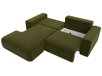 Угловой диван Лига-036 Классик, Зеленый (Микровельвет) в Элисте - предосмотр 2