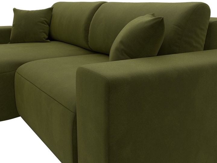 Угловой диван Лига-036 Классик, Зеленый (Микровельвет) в Элисте - изображение 6