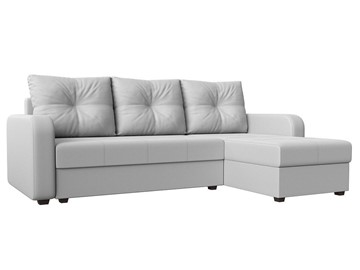 Угловой диван с оттоманкой Ливерпуль Лайт, Белый (Экокожа) в Элисте