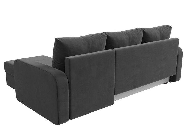 Угловой диван с оттоманкой Ливерпуль Лайт, Серый (Велюр) в Элисте - изображение 4