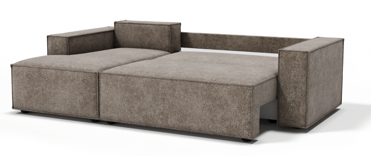 Угловой диван с оттоманкой Лофт 263х159х93 (Ремни/Тик-так) в Элисте - изображение 2