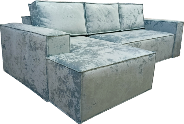 Угловой диван с оттоманкой Лофт 263х159х93 (Ремни/Тик-так) в Элисте - изображение 4