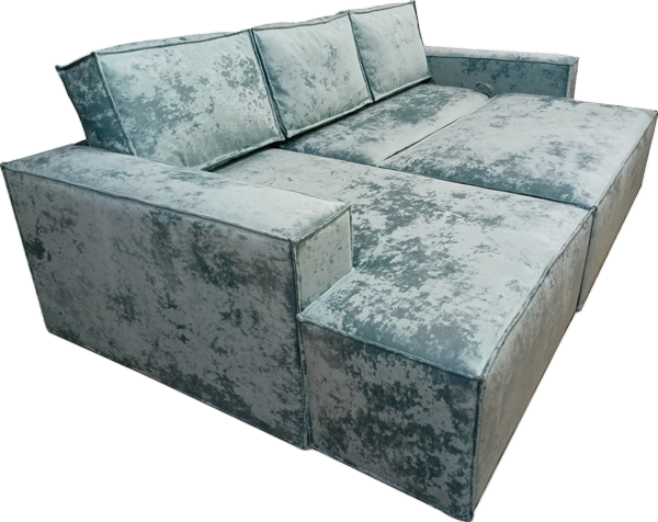 Угловой диван с оттоманкой Лофт 263х159х93 (Ремни/Тик-так) в Элисте - изображение 5