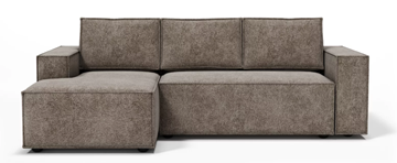 Угловой диван с оттоманкой Лофт 263х159х93 (Ремни/Тик-так) в Элисте - предосмотр