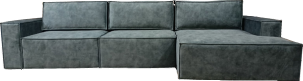 Угловой диван Лофт 357х159х93 (Ремни/Тик-так) в Элисте - изображение 3