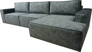 Угловой диван с оттоманкой Лофт 357х159х93 (НПБ/Еврокнижка) в Элисте - предосмотр 4