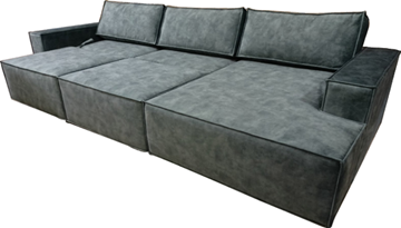 Угловой диван с оттоманкой Лофт 357х159х93 (НПБ/Еврокнижка) в Элисте - предосмотр 5