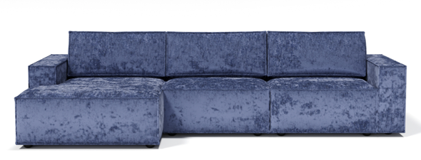 Угловой диван с оттоманкой Лофт 357х159х93 (НПБ/Еврокнижка) в Элисте - изображение