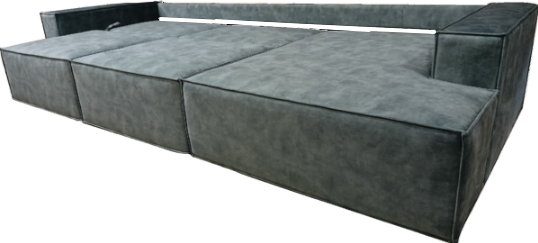 Угловой диван Лофт 357х159х93 (Ремни/Еврокнижка) в Элисте - изображение 6