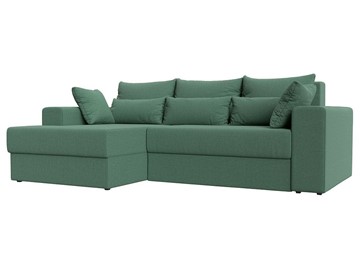 Угловой диван для гостиной Майами, Амур зеленый (Рогожка) в Элисте - предосмотр