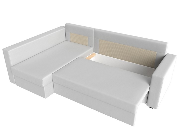 Угловой диван Мансберг, Белый (Экокожа) в Элисте - изображение 1