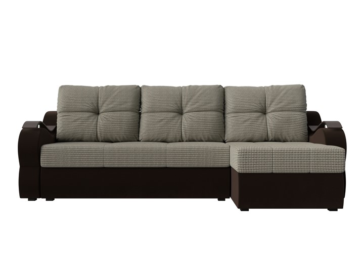 Угловой диван Меркурий, Корфу 02 (рогожка)/коричневый (вельвет) в Элисте - изображение 1
