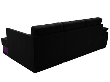 Угловой диван для гостиной Нэстор прайм, Черный/Фиолетовый (микровельвет) в Элисте - предосмотр 6